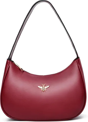 Vista 14 de BAIKELI Bolso de hombro en forma de media luna para mujeres, pequeño bolso al hombro clásico retro, de estilo embrague, bolso tipo hobo, bolso