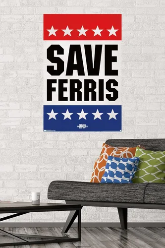 Vista 2 de Trends International FERRIS BUELLER - Póster de pared Save, 22.375 x 34 pulgadas, versión premium sin marco