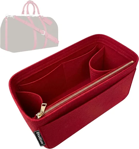 Vista 35 de Divitize Organizador de bolso premium compatible con LV Keepall 25/35/45/50/55/60, hecho a mano, ajuste perfecto, cómodo y resistente, fieltro