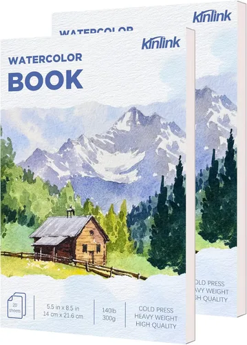 Vista 23 de 100PCS 2.5x3.5 Watercolor Paper Bulk, 140lb/300g Cold Press Thick Water Color Paper Pad for Child Adult, White Art Paper for Drawing Painting