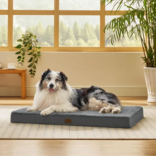 Vista 57 de Bedsure - Cama ortopédica pequeña para perros chicos, impermeable, con funda extraíble lavable, tapete de espuma con forma de huevera para mascotas