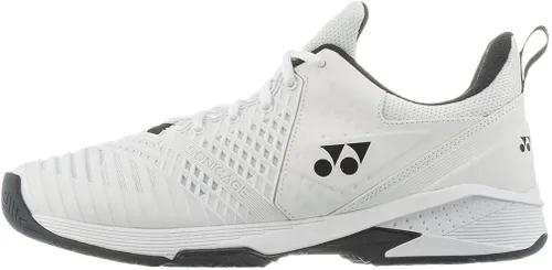 Vista 2 de YONEX Tenis anchos unisex Sonicage 3 blanco y negro, Blanco