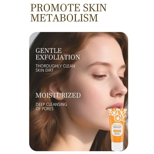Vista 3 de Gel exfoliante naranja, gel pelador de naranja para cara y cuerpo, exfoliante facial hidratante de limpieza profunda, limpieza profunda