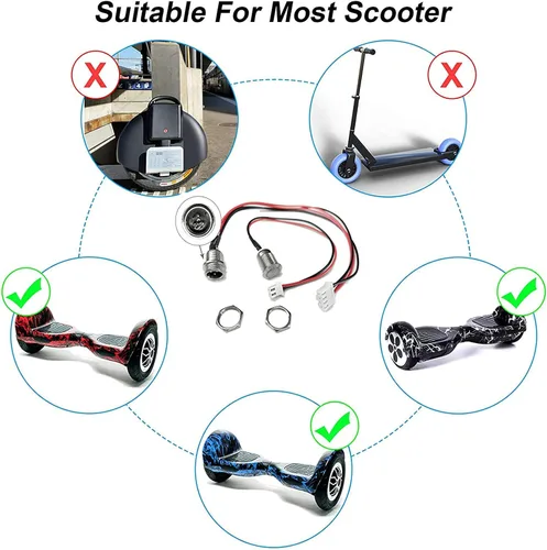 Vista 7 de Reemplazo del puerto de alimentación Hoverboard para Hover-1 TOMOLOO Razor Segway Ninebot Smart Self-Balancing Electric Scooter etc.