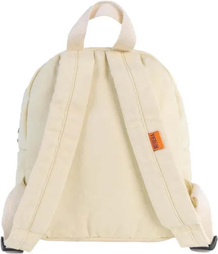 Vista 3 de MT WORLD Mochila pequeña personalizada de lona pequeña, mochila de viaje vintage para niños y niñas, Crema, Mochila Vintage