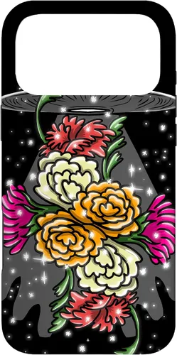Vista 22 de Alien Floral UFO Girly Extraterrestrial Space Lover - Funda de regalo para iPhone 17