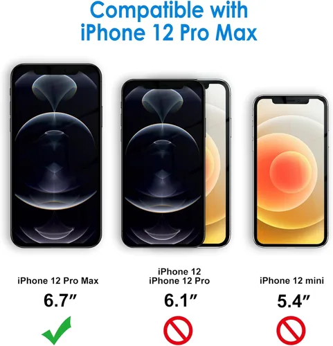 Vista 2 de JETech Funda para iPhone 12 Pro Max, antiamarilleo, color negro Shockproof Protection, Scratch Resistant Hard PC Back, Durable Transparent TPU