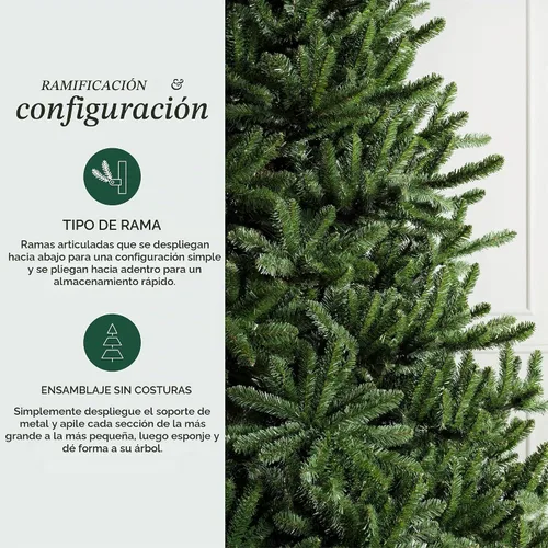 Vista 5 de Balsam Hill árbol de Navidad artificial de pícea azul clásica, de 6.5 pies, sin luces Sin encender
