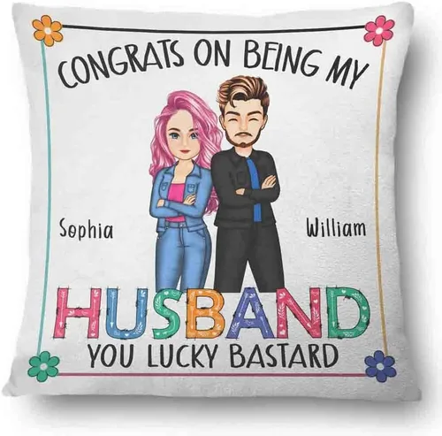 Vista 7 de Almohada personalizada para parejas, The Day I Met You I Have Found The One Whom My Soul Loves, almohada de cumpleaños para cónyuge, esposo, esposa