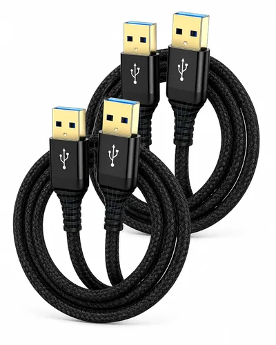 Vista 9 de Cable USB a USB de 10 pies, macho a macho, cable USB A a USB-A para discos duros WD Negro