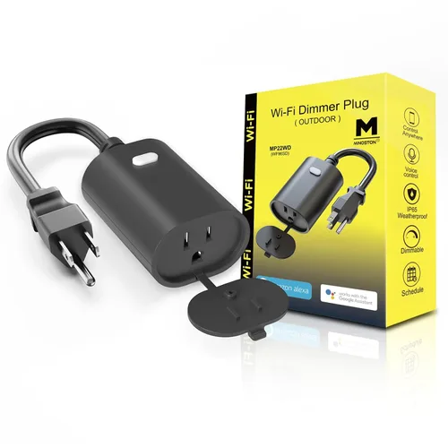 Vista 10 de Enchufe inteligente para exteriores con enchufe WiFi resistente, control remoto, impermeable, compatible con Alexa Google Assistant, no requiere