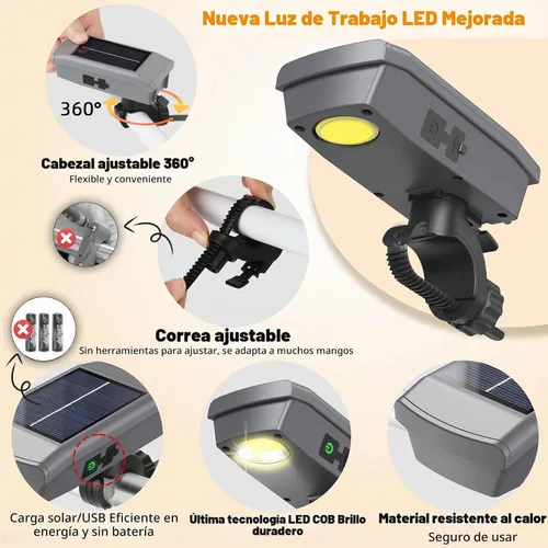 Vista 8 de Luces solares/USB-C para parrilla al aire libre