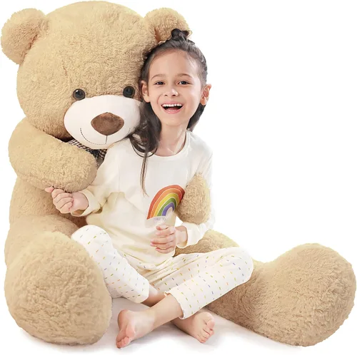 Vista 5 de Poutmac Oso de Peluche Gigante de 47 Pulgadas Animal de Peluche Marrón Gran Oso de Peluche Regalo de San Valentín para Novia Animales de Peluche