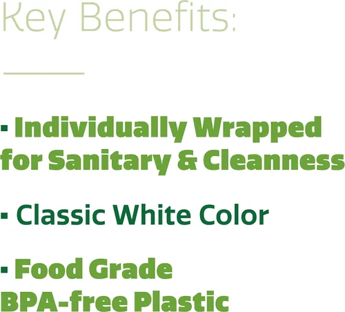 Vista 4 de Comfy Package [Estuche de 9,120] Pajitas envueltas individualmente, pajitas de plástico flexibles desechables para beber - Libre de BPA - Blancas