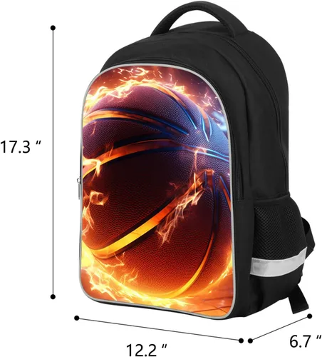 Vista 2 de Mochila para niños con patrón múltiple en la escuela primaria, A3-librero-baloncesto, Grande, Mochilas Daypack
