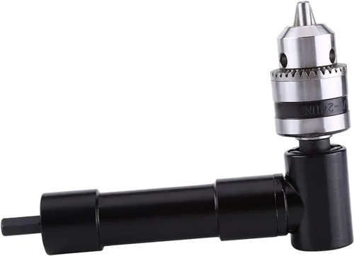 Vista 8 de Adaptador de taladro de ángulo recto 90 grados, extensión de mandril de vástago hexagonal de 0.315 in para taladros eléctricos