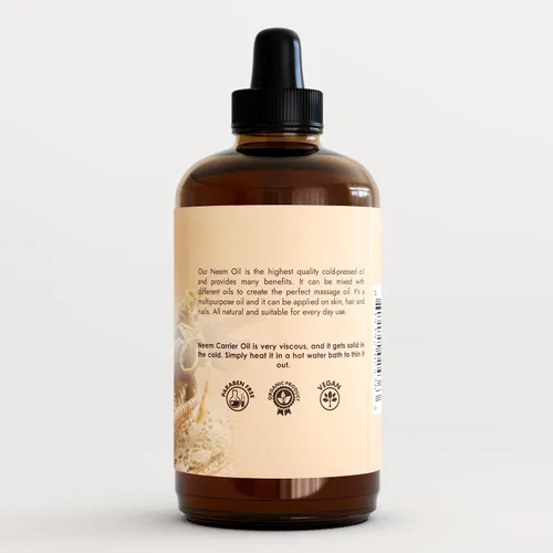 Vista 8 de Aceite de neem orgánico para piel y cabello, 100% puro, prensado en frío para mezcla de aceites esenciales, aceites de neem para plantas, pastel