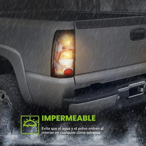 Vista 4 de [Usado] AUTOSAVER88 Conjunto de Luces Traseras Compatible con Chevy Silverado 1999-2006 1500 2500 3500/2007 Silverado con Estilo de Carrocería Lente