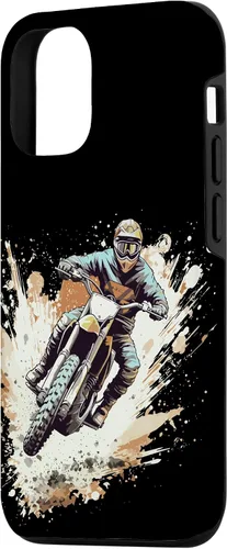 Vista 2 de Carcasa gráfica para iPhone 15 Dirt Bike Rider Motocross Racing Motocicleta