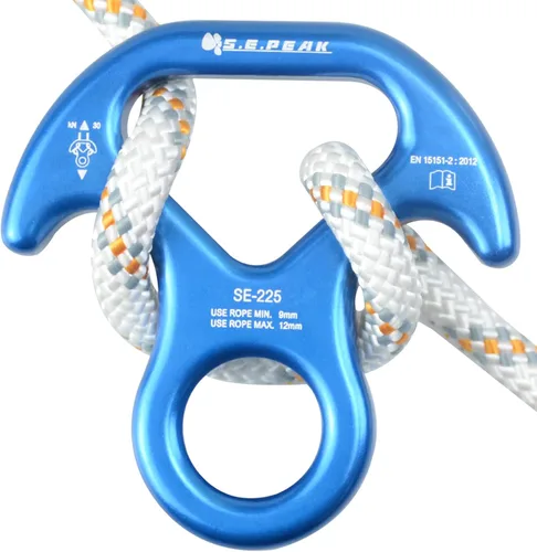 Vista 14 de 30kN/35kN/40kN Rescate Figura 8 Descender Engranaje de escalada Equipo de descenso Dispositivo de rappeling de placa de aparejo para escalada