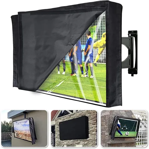 Vista 8 de Funda para TV al aire libre para invierno de 41-43 pulgadas - Forro resistente a los arañazos de fieltro, protector de pantalla de TV Oxford 600D