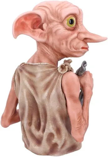 Vista 5 de Nemesis Now Busto Dobby de Harry Potter con licencia oficial, 11.8 pulgadas, color rosa