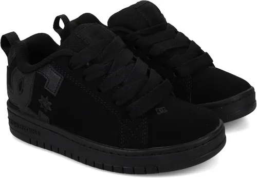 Vista 11 de DC Kids Court Graffik Skate Shoe Negro/Rosa