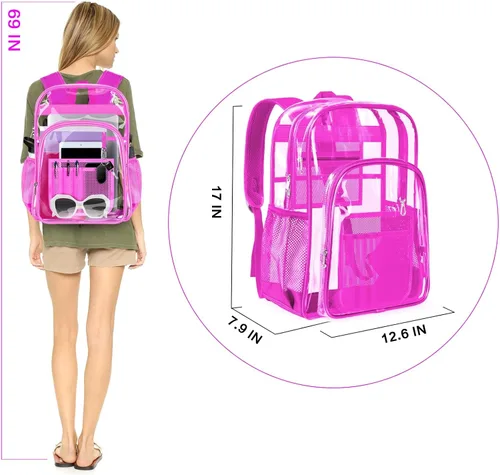 Vista 3 de PAMANO Mochila transparente, Rosado, A