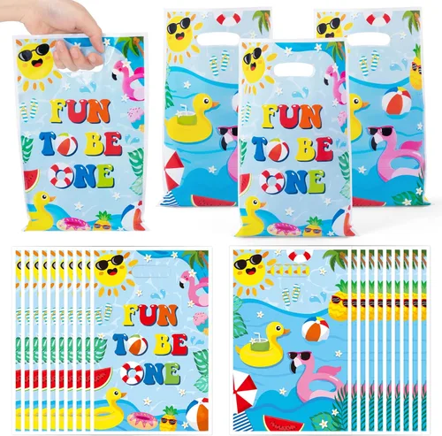 Vista 10 de Bolsa de Regalo para Primera Fiesta de Cumpleaños Oso 50Pcs Bolsas de Dulces y Regalos con Oso Marrón Dulces y Golosinas para Fiesta Temática Oso