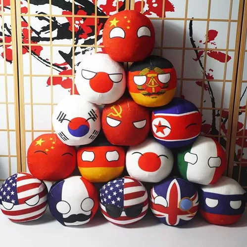 Vista 6 de Peluche de Countryball Polandball de 3.9 pulgadas, juguete de peluche de anime, cosplay, mini cojín, llavero para decoración del hogar, Brasil, 3.9