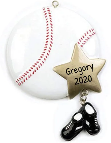 Vista 7 de Adorno de béisbol personalizado 2025 – Adornos de béisbol con letras para árbol de Navidad, decoraciones de fiesta de béisbol, regalos de béisbol