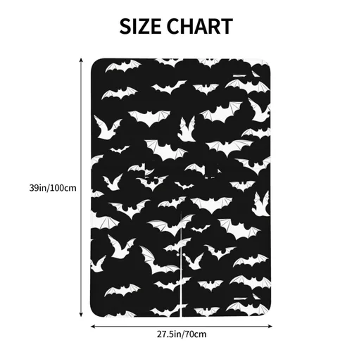 Vista 4 de Funda de asiento de coche de murciélago de Halloween, cubierta de asiento de coche de moda para invierno, cubierta de enfermería, regalo de ducha