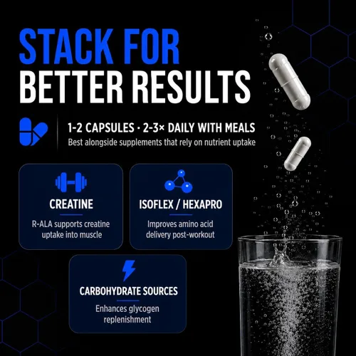 Vista 6 de ALLMAX R+ALA - 60 Cápsulas - Potente antioxidante - Aumenta la entrega de nutrientes - 60 porciones