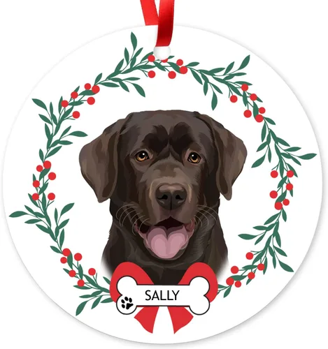 Vista 30 de Adorno de Navidad personalizado de Beagle, adorno personalizado con nombre de mascota, regalos para los amantes de los perros Beagle, decoración