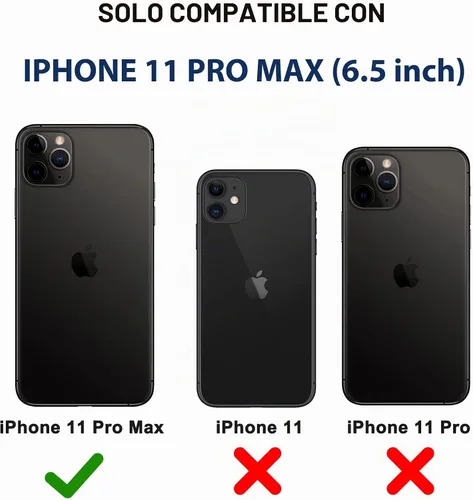 Vista 7 de Funda para iPhone 11 Pro Max con funda de clip para cinturón, 2 protectores de pantalla, protección contra caídas de grado militar, cuerpo completo