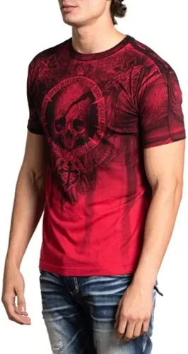 Vista 9 de Xtreme Couture Affliction Shadow Walker - Camiseta para hombre, color rojo, Rojo