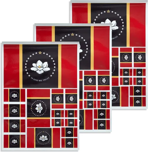 Vista 25 de CANTENDO Paquete de 3 calcomanías de bandera afroamericana, banderas negras afroamericanas, calcomanías reflectantes de vinilo para automóvil