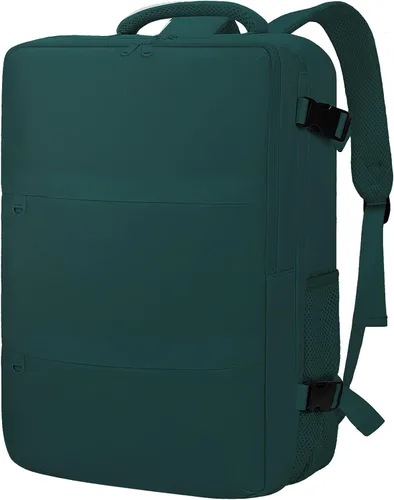 Vista 8 de Mochila de cabina para mujeres y hombres – Aprobada por aerolíneas, tamaño para debajo del asiento, compartimento para portátil de 15.6", apertura