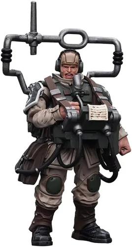 Vista 12 de LEBOO JOYTOY Warhammer 40K Astra Militarum Equipo de artillería con pistola de campo Bombast escala 1:18 coleccionable Joy Toy Figura de acción