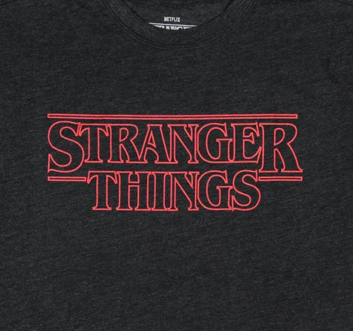 Vista 2 de Stranger Things - Camiseta de cuello redondo con logotipo de la serie de televisión para niño