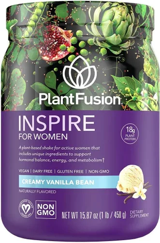 Vista 10 de PlantFusion Inspire Plant Proteína en polvo para mujeres – Proteína en polvo baja en carbohidratos para apoyo muscular magro – Keto, sin gluten, sin