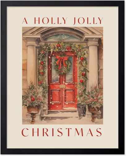 Vista 84 de Poster Master A Holly Jolly - Póster navideño, arte de invierno, diseño de pared moderno, regalo para hombres y mujeres, gran decoración para sala