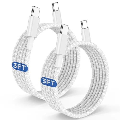 Vista 13 de Cable largo USB C a C de carga rápida de 10 pies, 60 W, cable de carga tipo C a C para Apple iPhone 18 Pro Max/18 Pro/DUO/17 Pro Max/17 Air/16 Pro