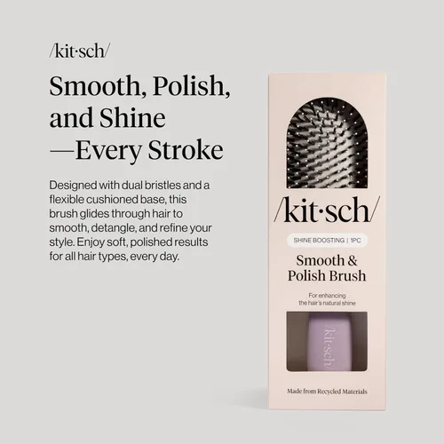 Vista 2 de Kitsch Cepillos para el cabello suaves y pulidos para mujeres y hombres, violeta suave