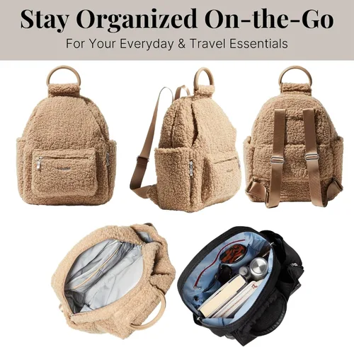 Vista 58 de Baggallini Mochila todo el día para mujer con pulsera de teléfono RFID, Negro, talla única