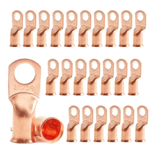 Vista 42 de 25 piezas de terminales de anillo de 1/0 AWG-1/2 (M12), terminales de anillo, conectores de terminal, terminales de cable resistentes, terminales