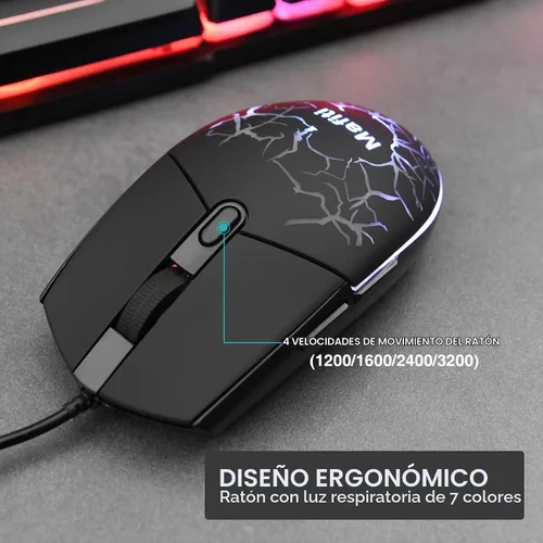Vista 4 de Mafiti RK101 - Combo de ratón y teclado para computadora