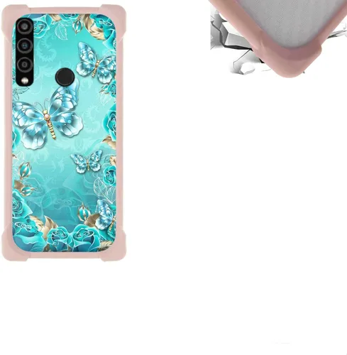 Vista 69 de jioeuinly Funda compatible con ZTE Blade X1 5G Phone Case PC Backplane + cubierta de silicona suave marco XSH