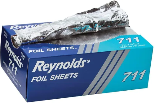 Vista 2 de Reynolds Hojas de papel de aluminio entrelazadas emergentes en plata, 500/caja