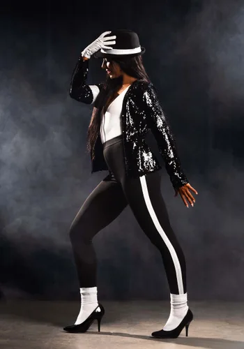 Vista 7 de Disfraz de Moonwalk de Michael Jackson para Mujer Multicolor